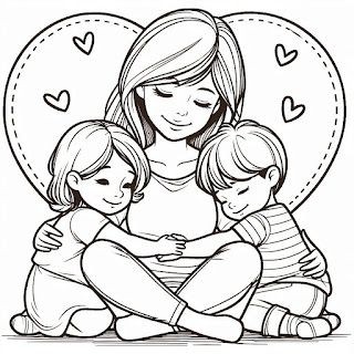 Desenhos dia das mães para colorir grátis