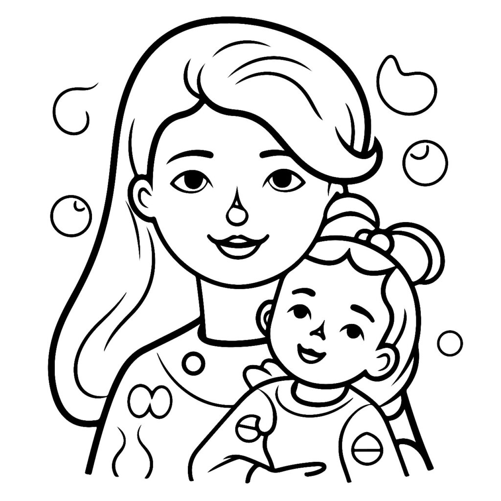 Desenhos dia das mães para colorir grátis