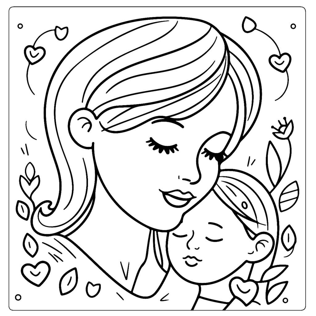 Desenhos dia das mães para colorir grátis