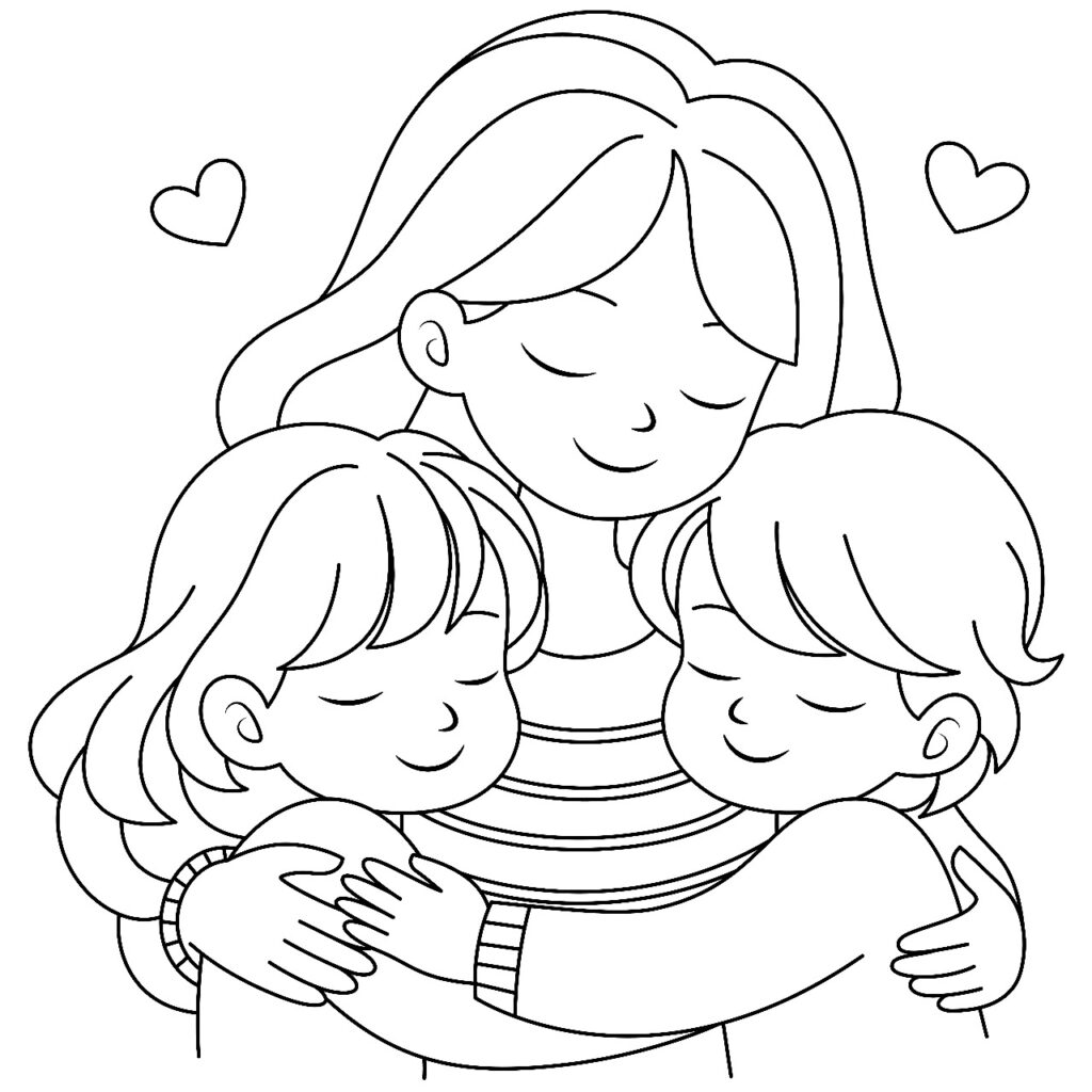 Desenhos dia das mães para colorir grátis