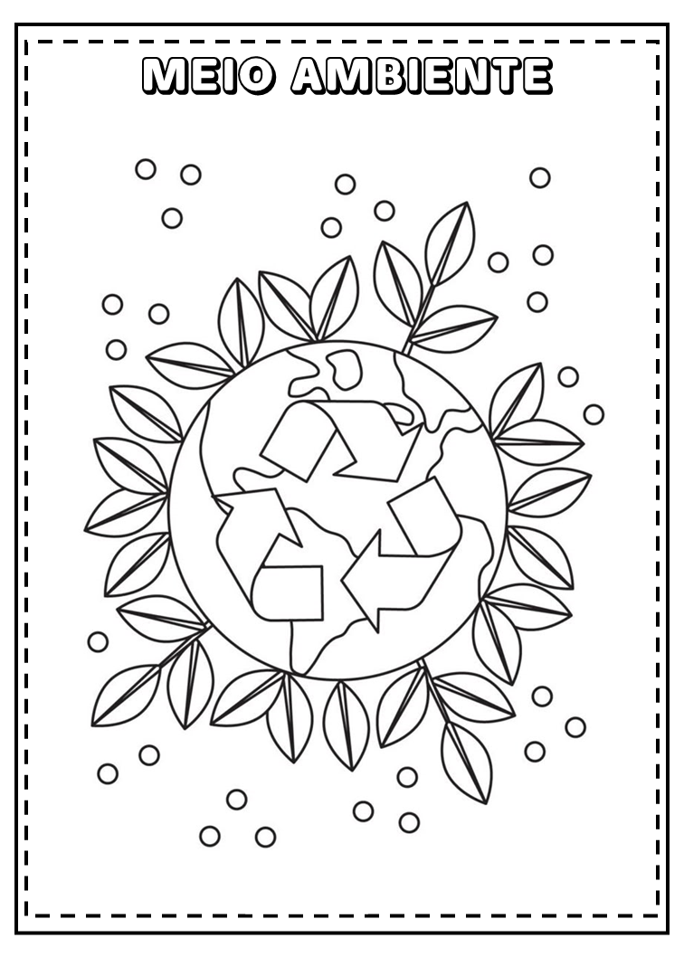 Desenhos do meio ambiente para colorir - Clécia Teixeira