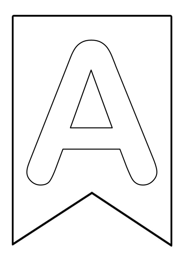 Bandeirinhas do alfabeto -gratuito para imprimir