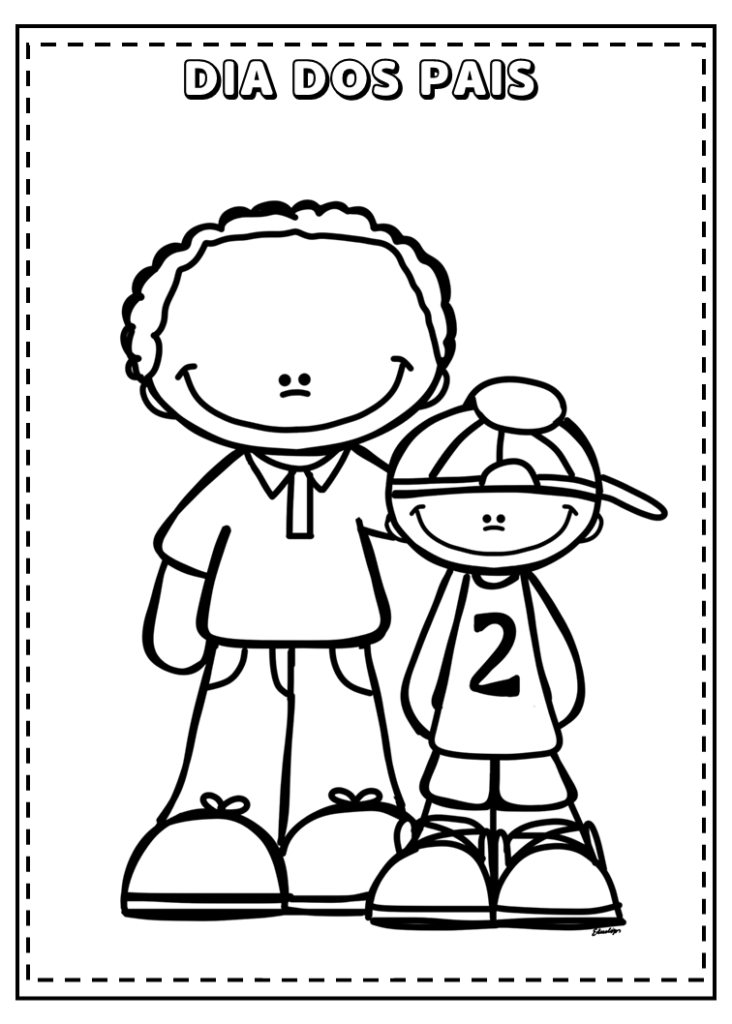 Desenhos dia dos pais para colorir e imprimir