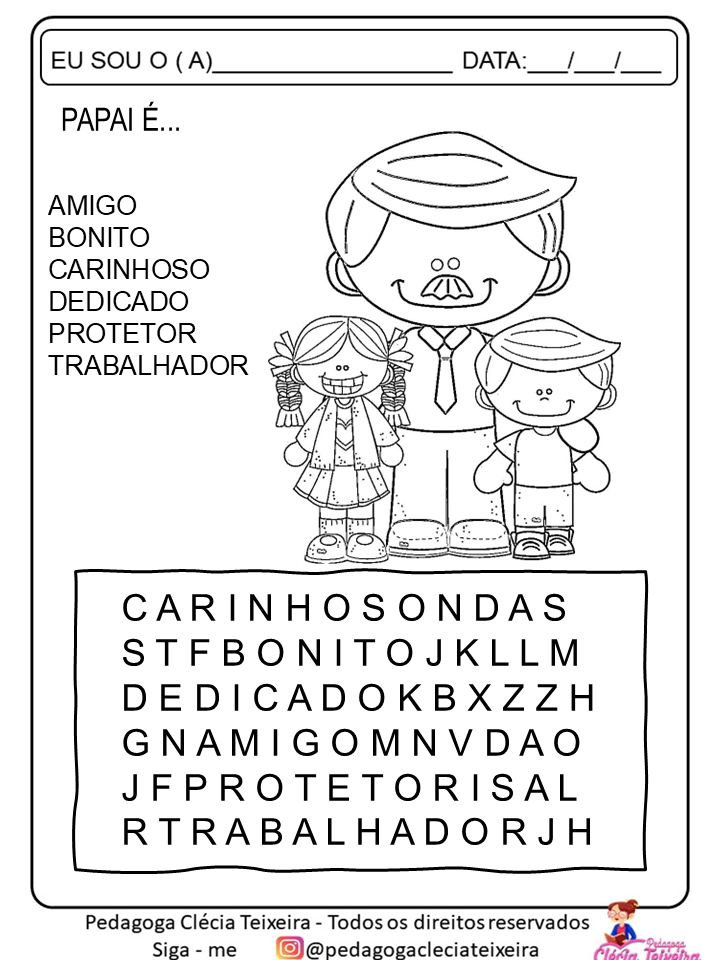 Atividades dia dos pais educação infantil
