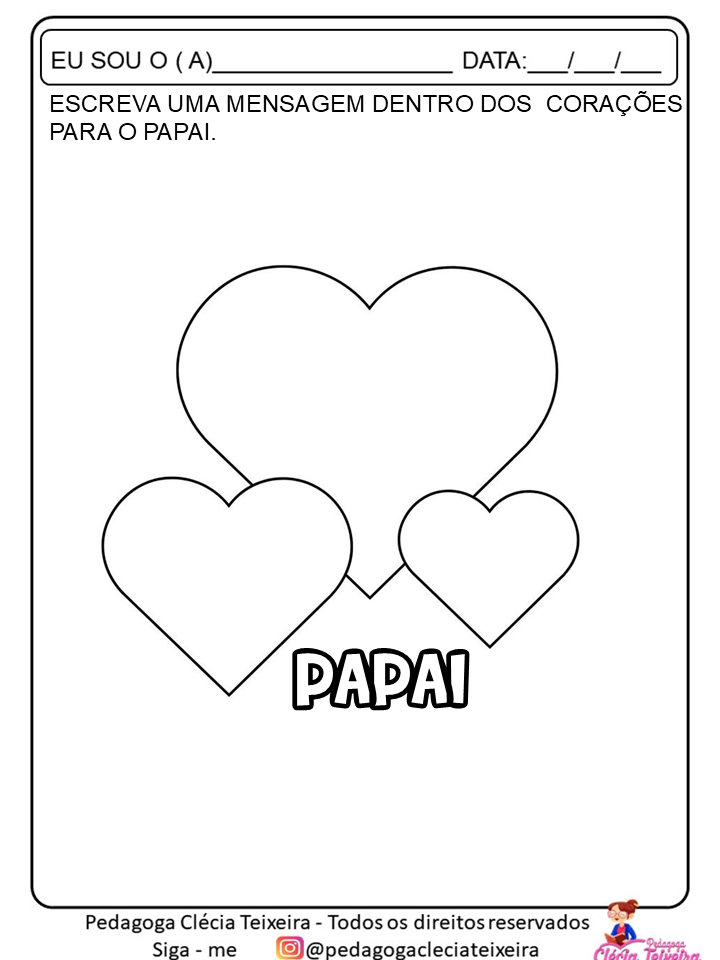 Atividades dia dos pais educação infantil