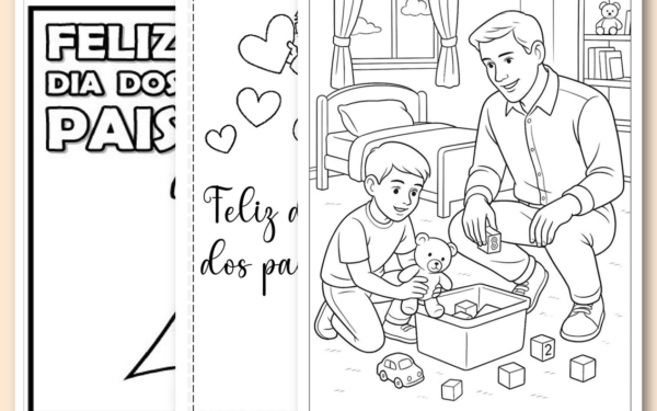 Desenhos dia dos pais colorir grátis Em PDF