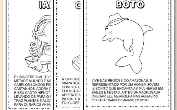 Folclore brasileiro para colorir e desenhos pintar