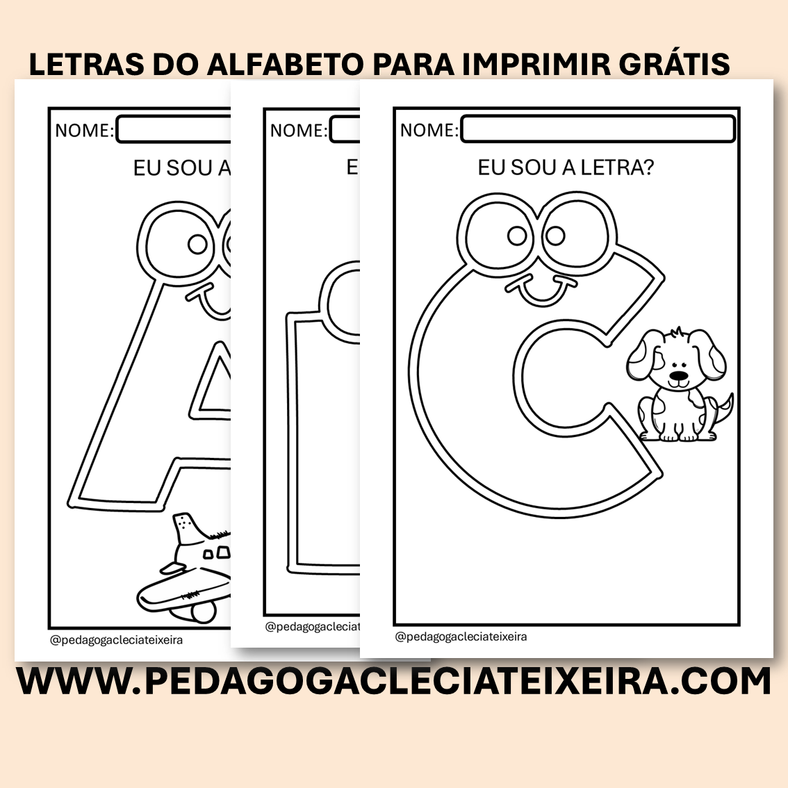 Letras do alfabeto para colorir grátis
