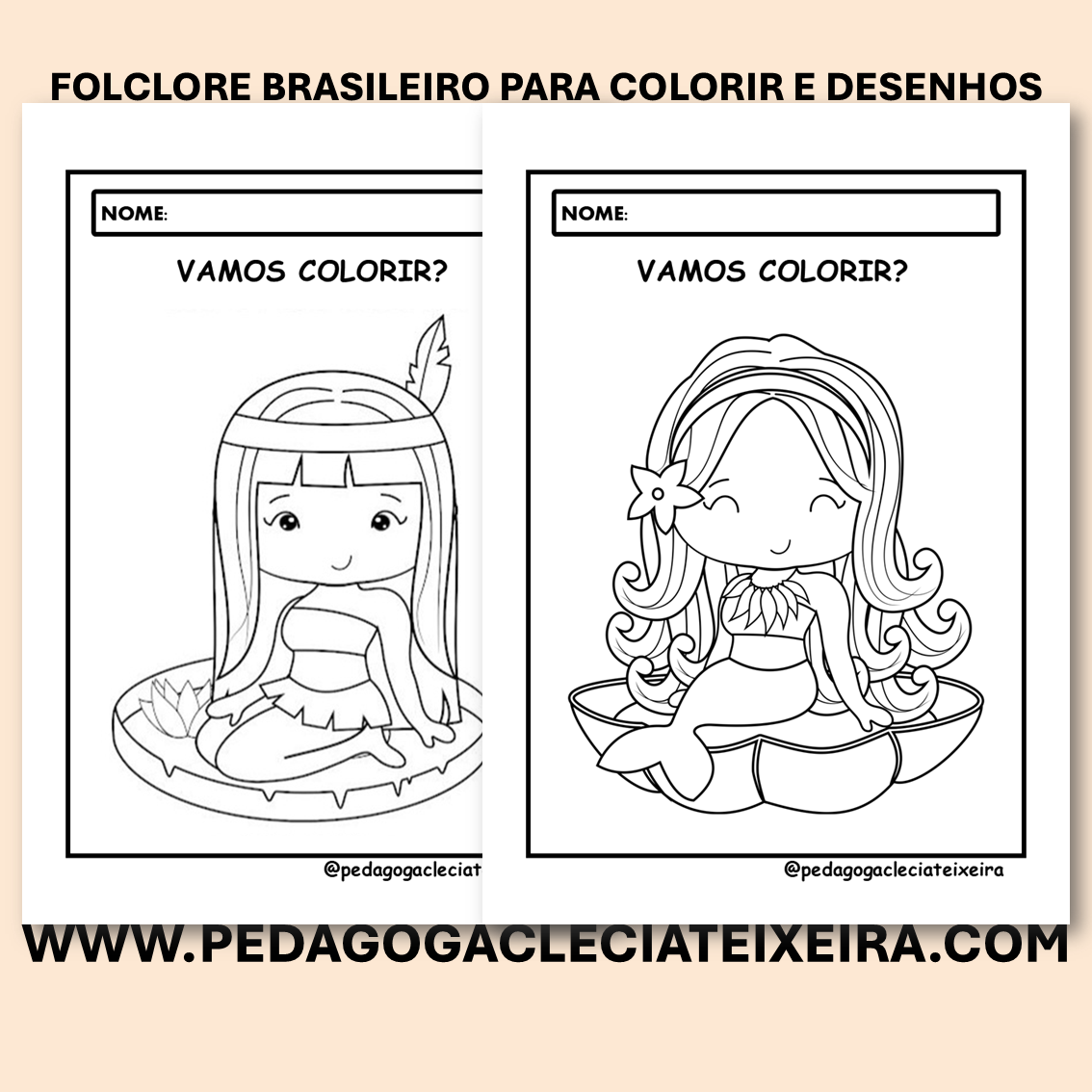 Folclore brasileiro para colorir e desenhos