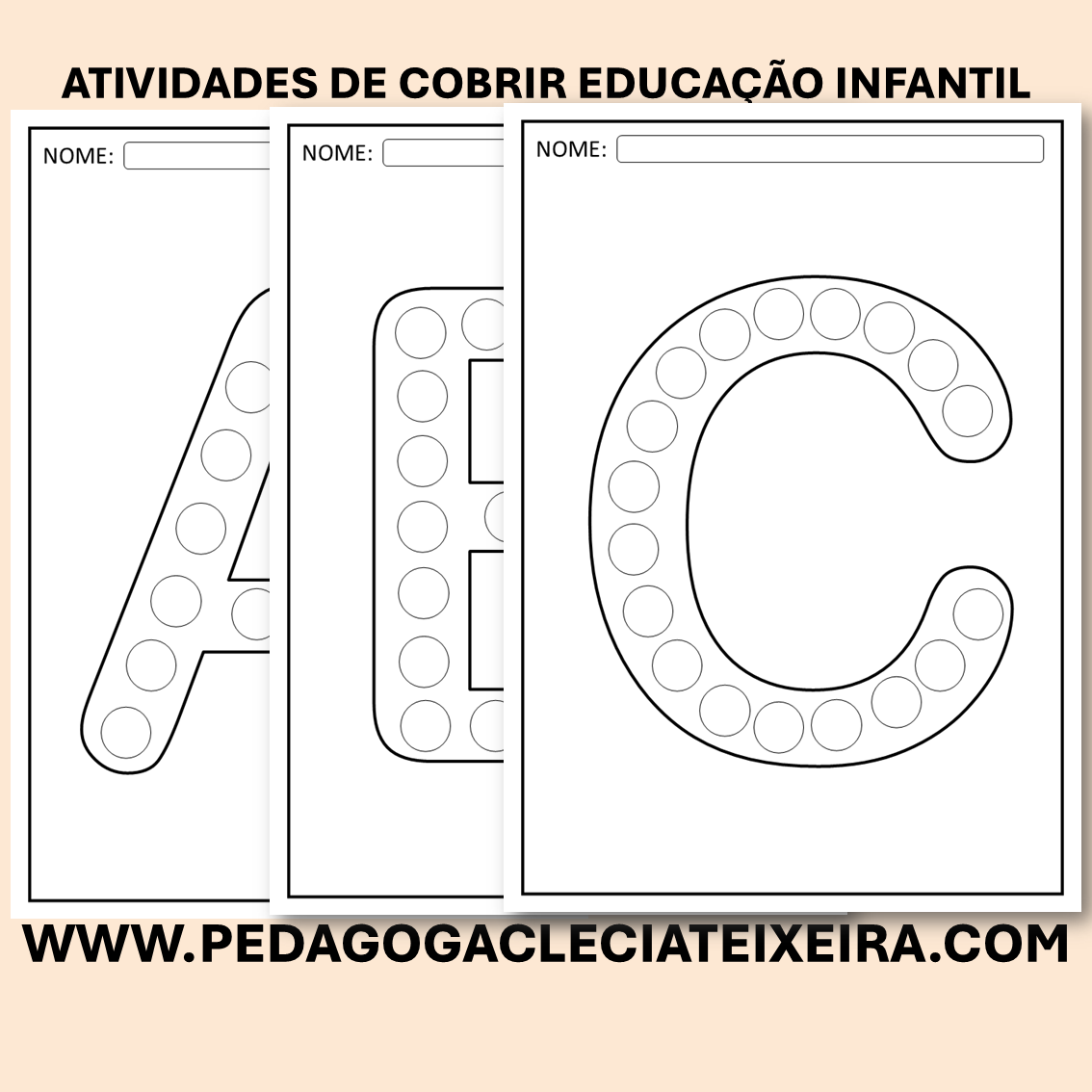 Atividades de cobrir educação infantil