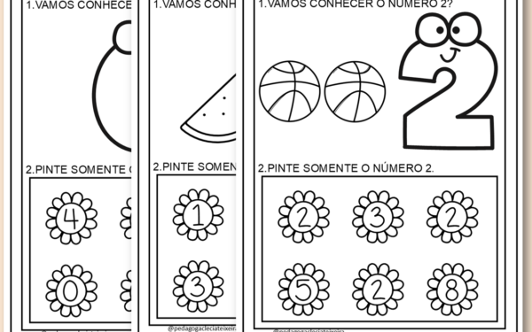 Atividades sobre numerais para educação infantil