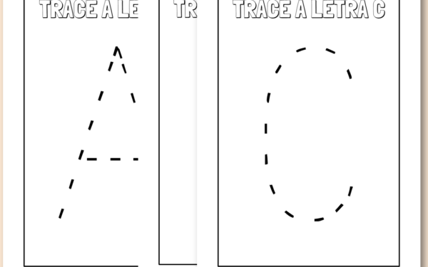Atividades aprendendo o traçado de cada letra