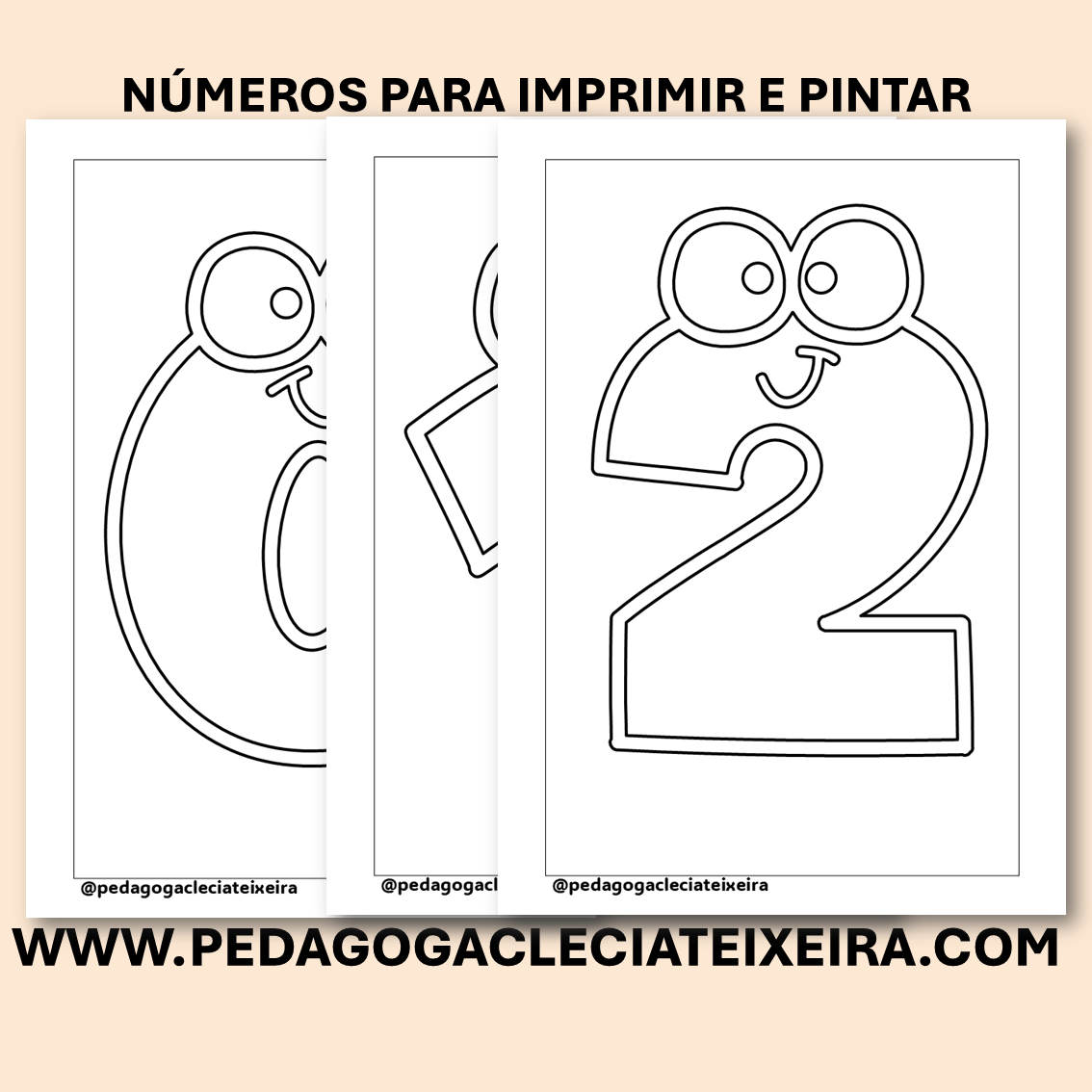 Números para imprimir e pintar