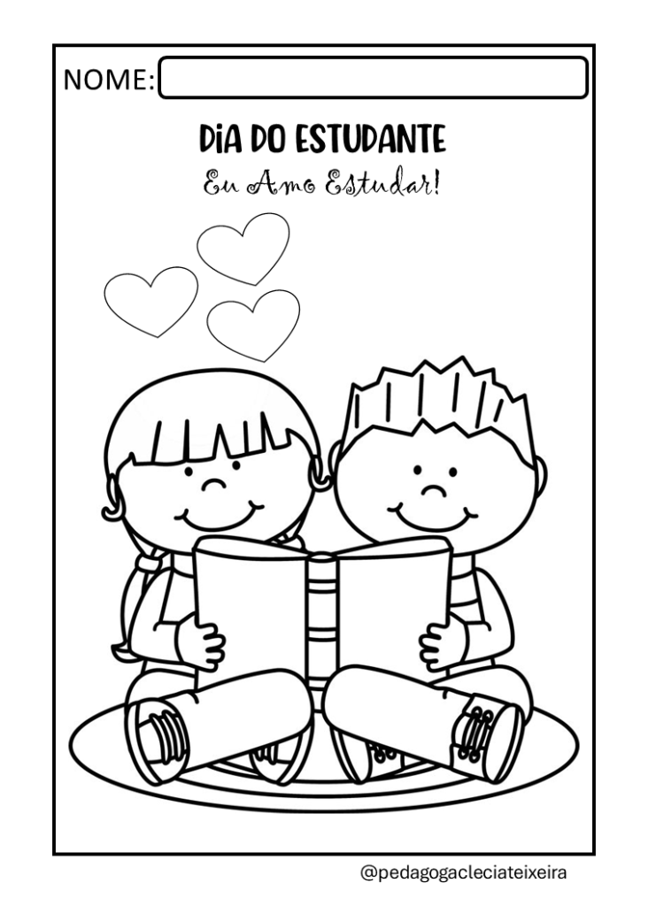 Dia do estudante atividade infantil-Em PDF