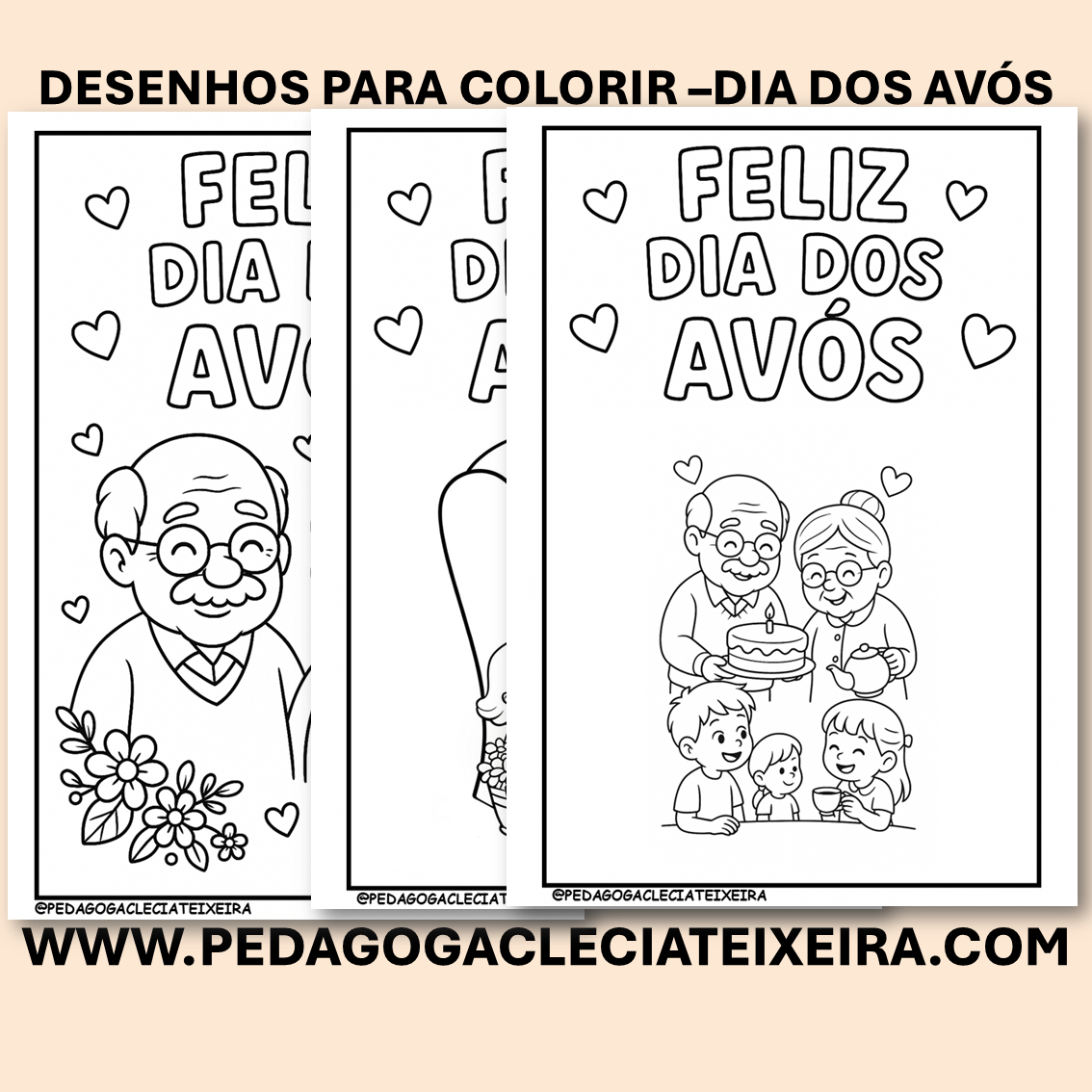 Desenhos para colorir-Dia dos avós