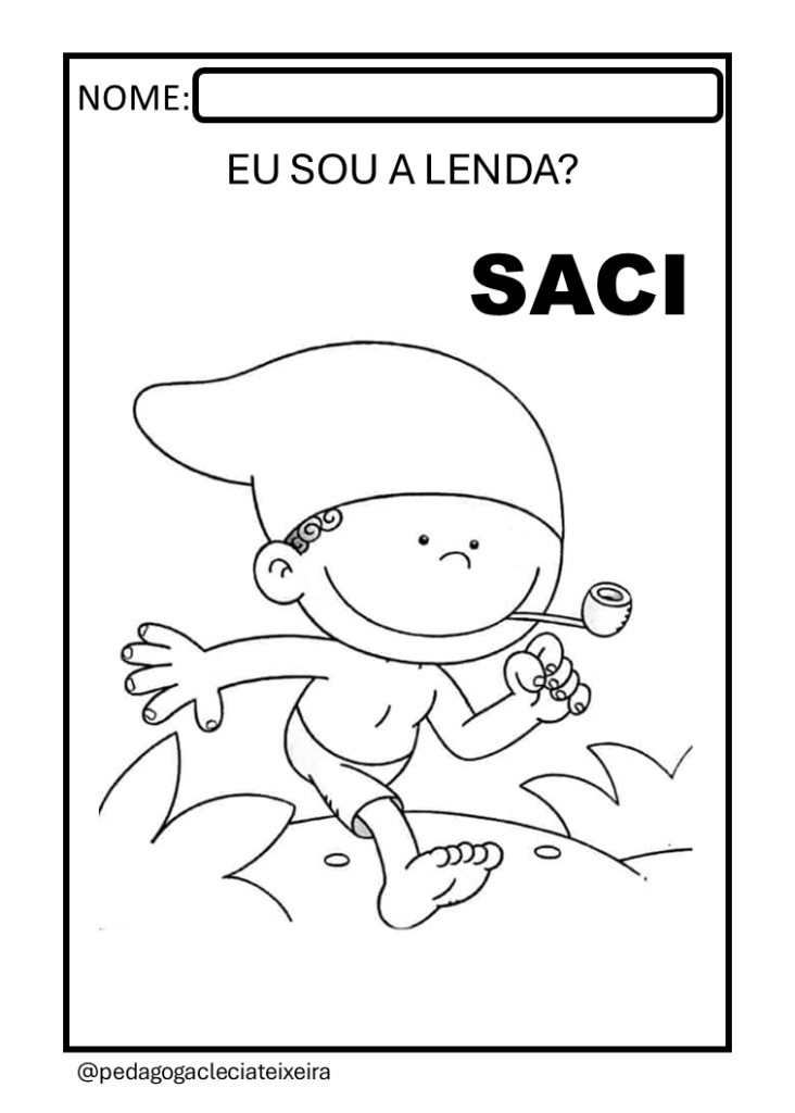 Desenhos do folclore brasileiro para colorir