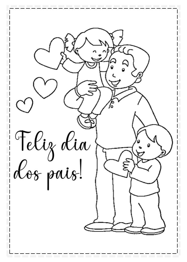 Desenhos dia dos pais colorir grátis Em PDF
