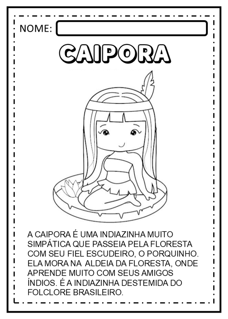 Folclore brasileiro para colorir e desenhos pintar