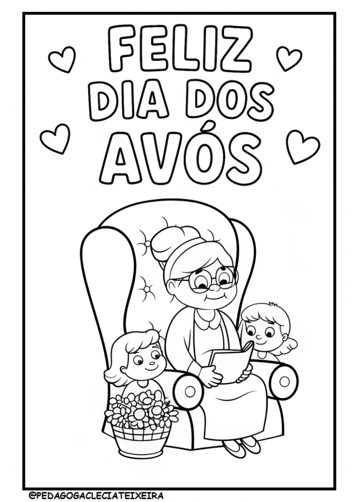 Desenhos para colorir-Dia dos avós