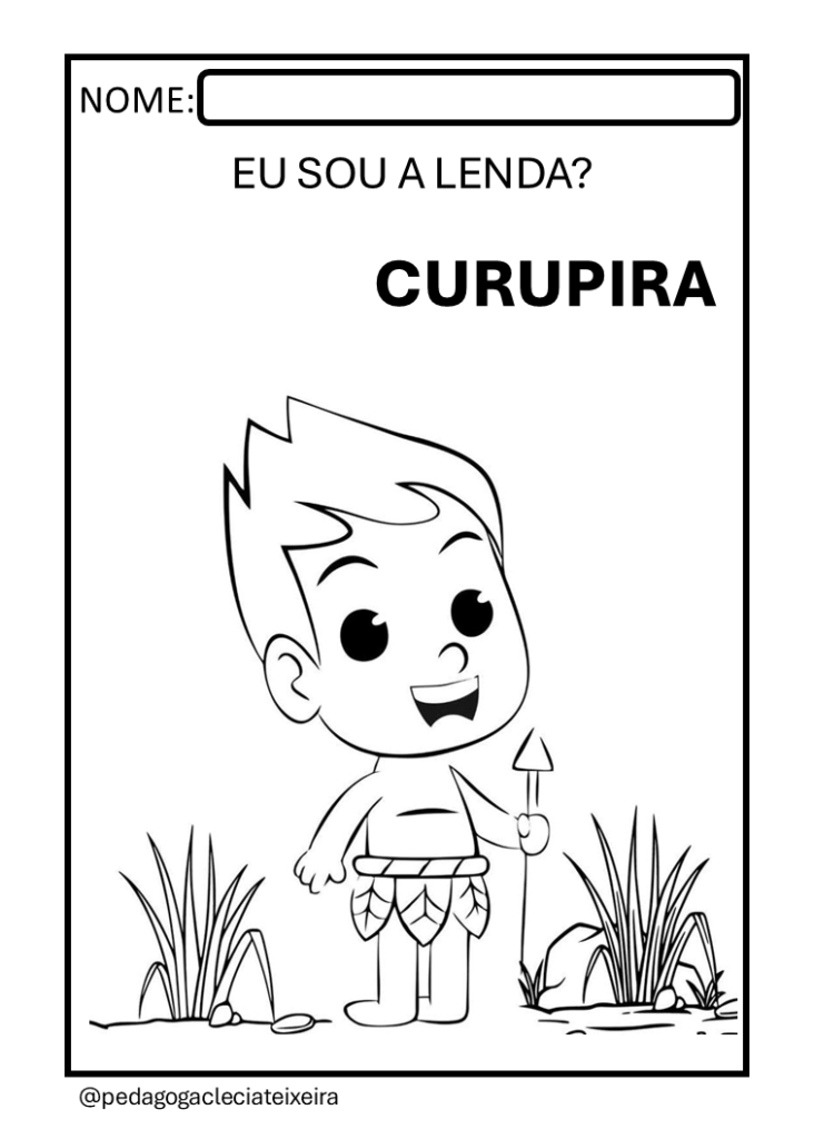 Desenhos do folclore brasileiro para colorir