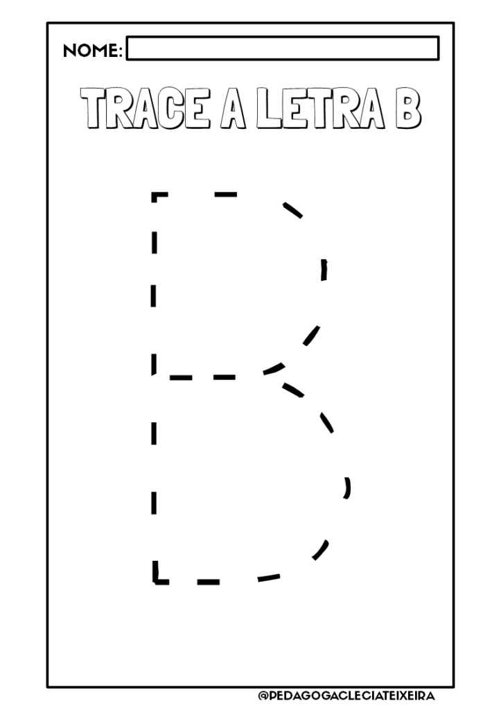 Atividades aprendendo o traçado de cada letra