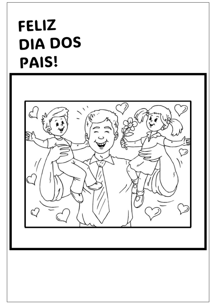Desenhos dia dos pais colorir grátis Em PDF
