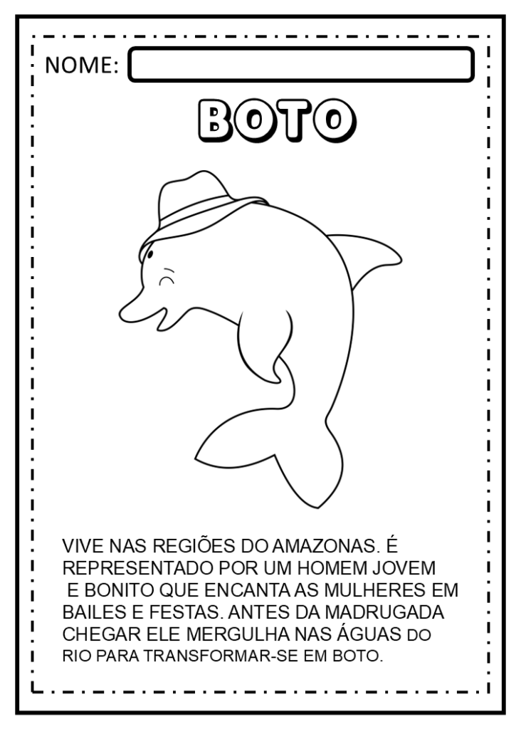 Folclore brasileiro para colorir e desenhos pintar