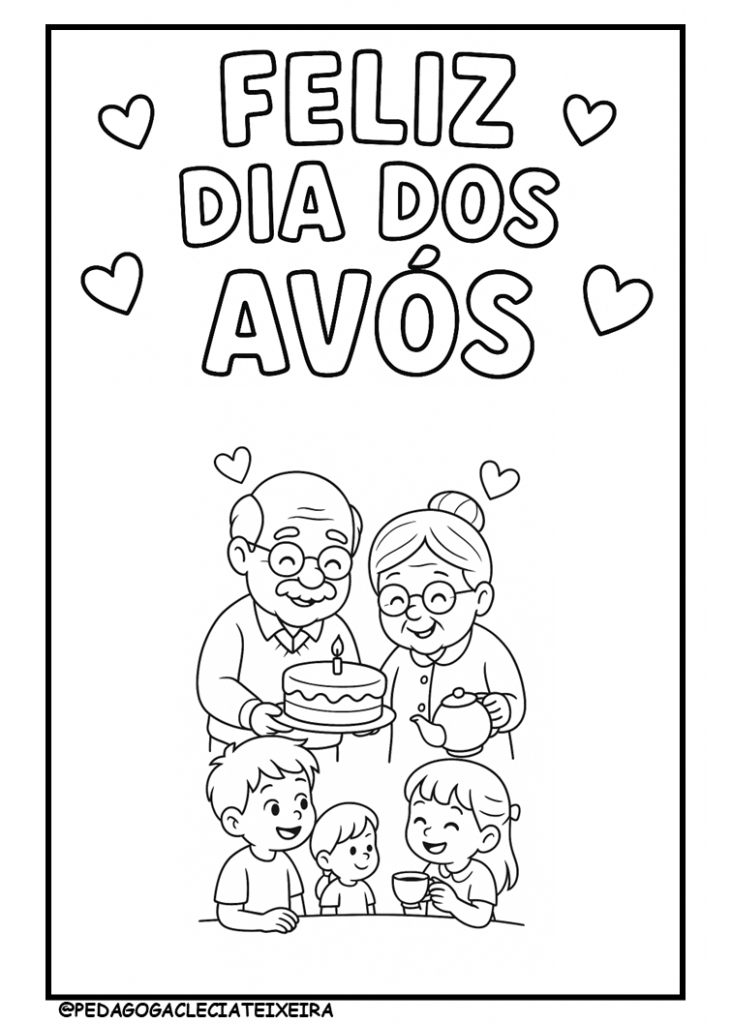 Desenhos para colorir-Dia dos avós