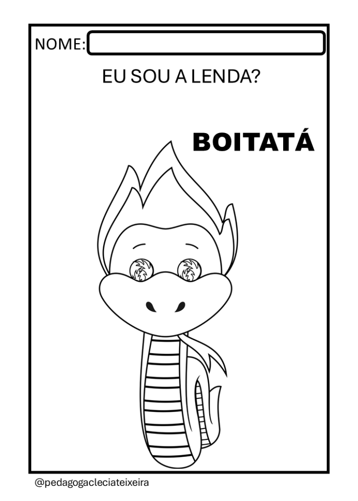 Desenhos do folclore brasileiro para colorir