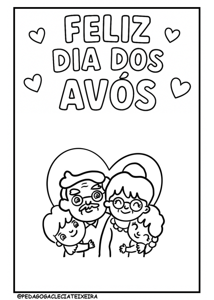 Desenhos para colorir-Dia dos avós