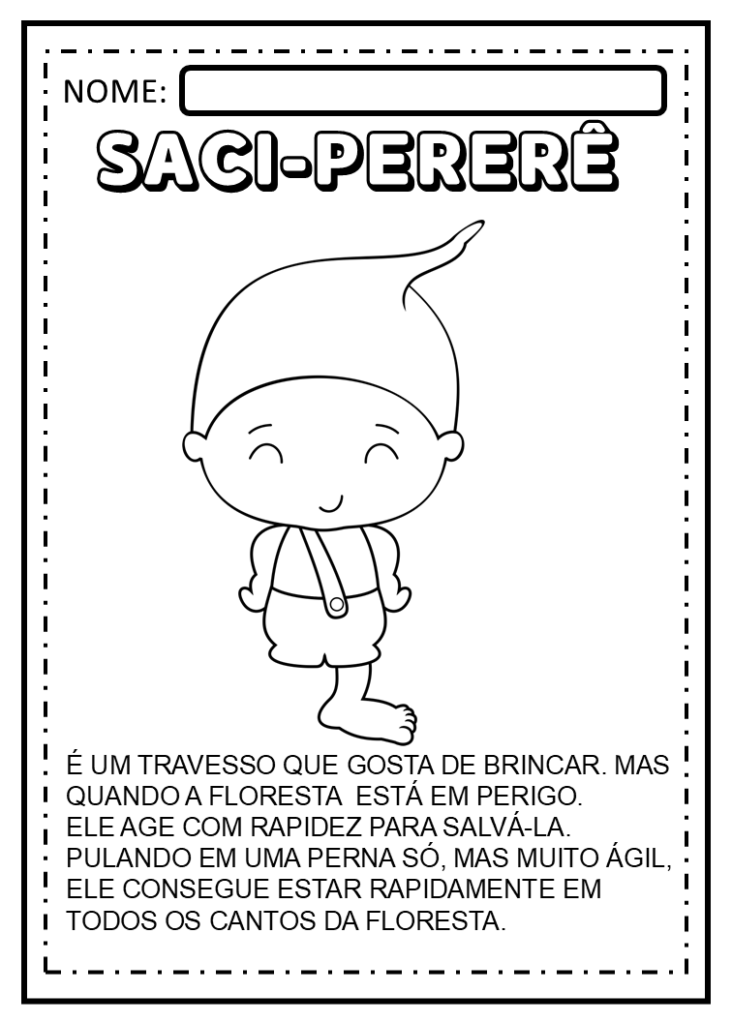 Folclore brasileiro para colorir e desenhos pintar