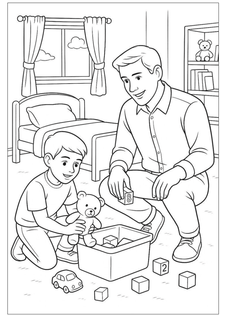 Desenhos dia dos pais colorir grátis Em PDF
