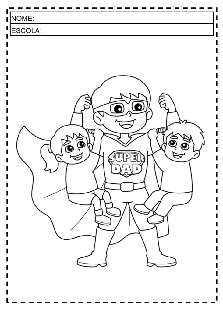 Desenhos dia dos pais colorir grátis Em PDF
