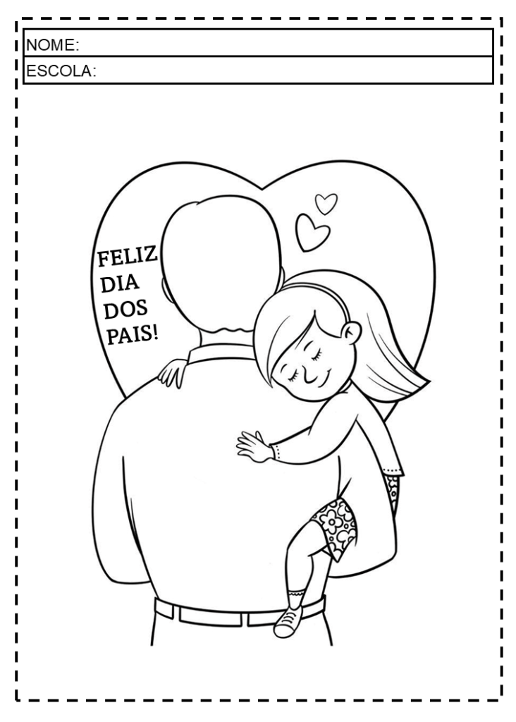Desenhos dia dos pais colorir grátis Em PDF