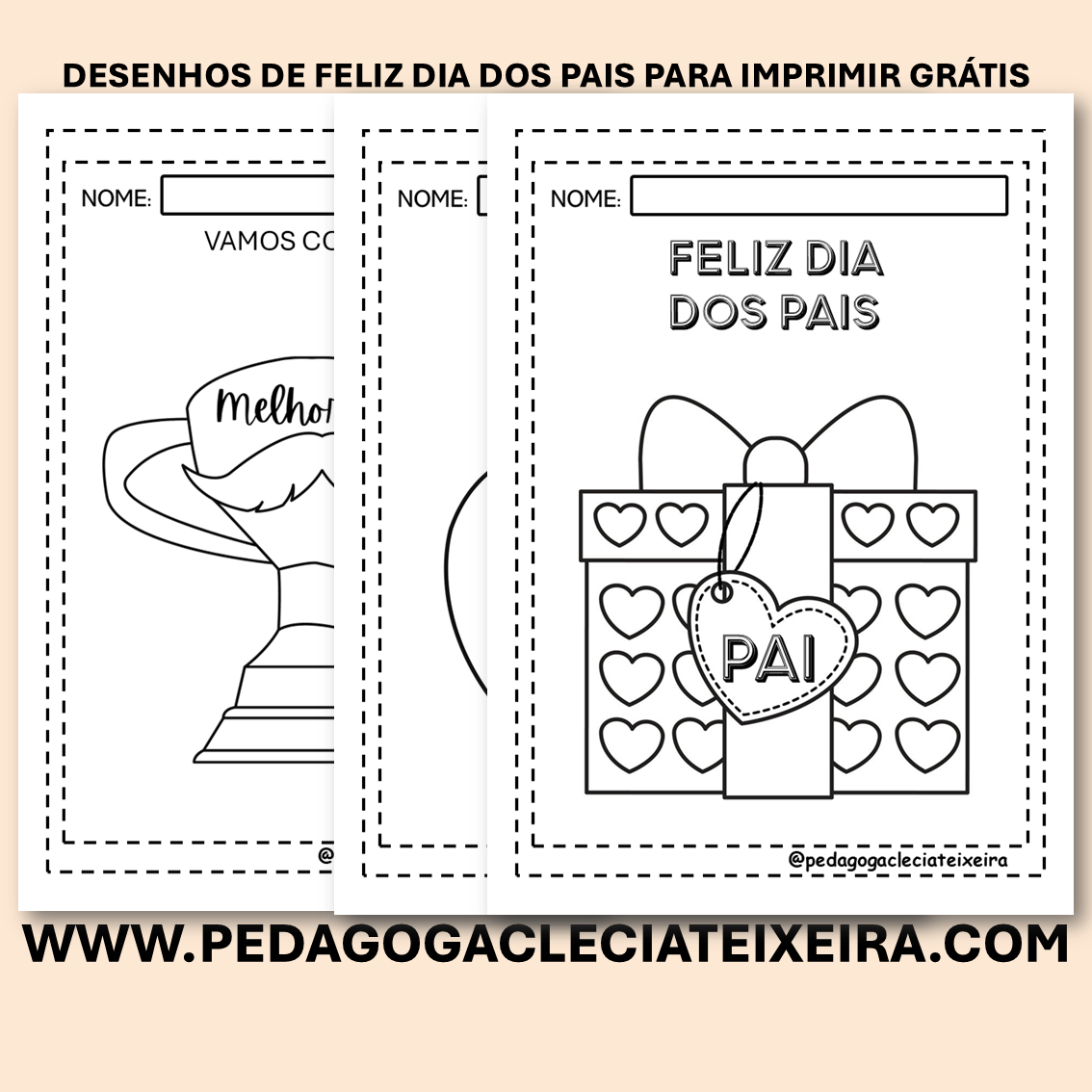 Desenhos de feliz dia dos pais para imprimir grátis