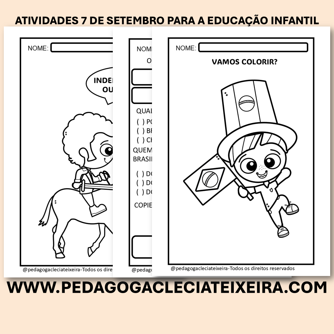 Atividades 7 de setembro para a educação infantil