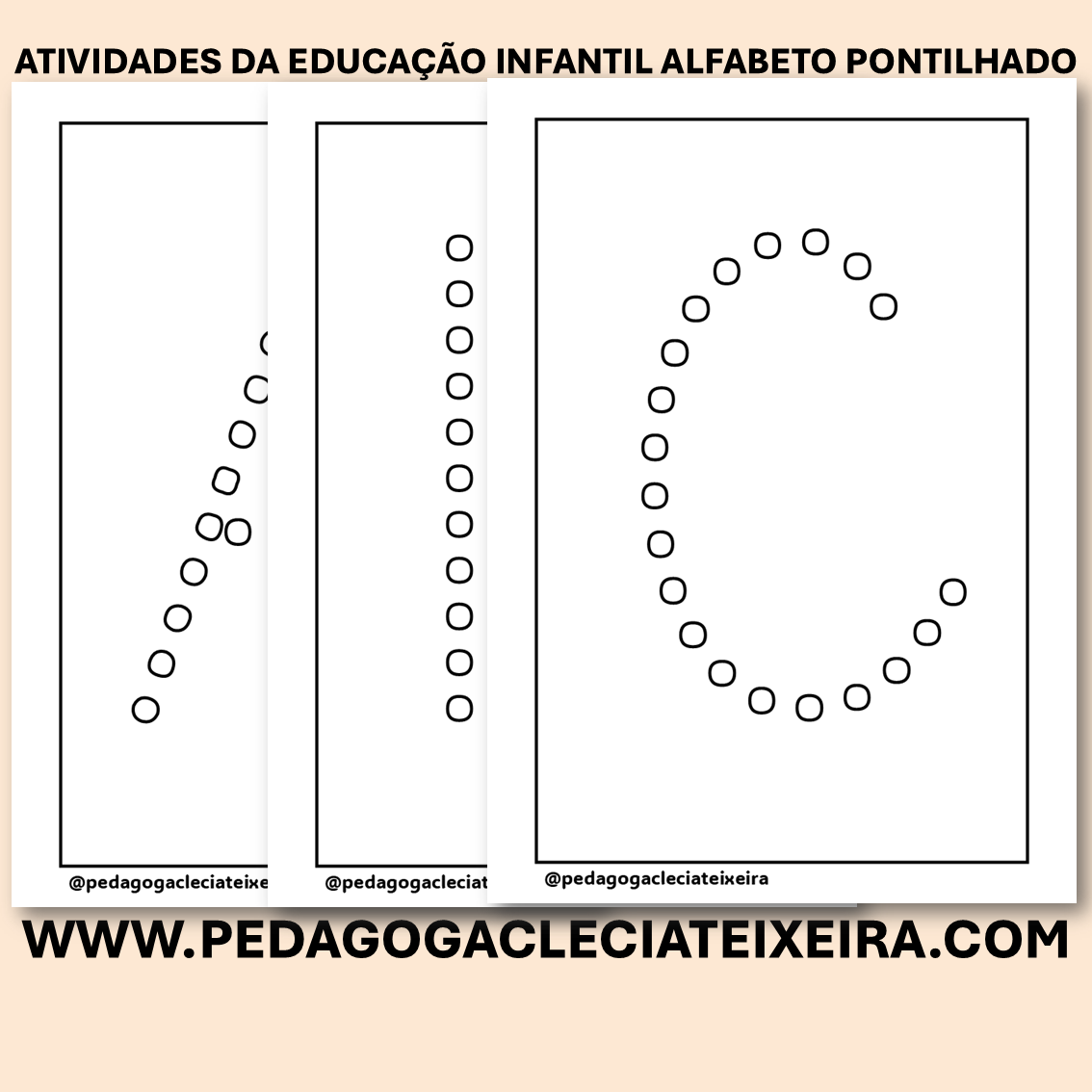 Atividades da educação infantil alfabeto pontilhado