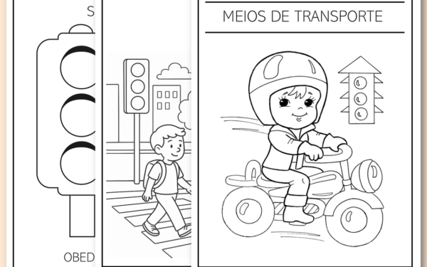 Desenhos para Colorir Semana do Trânsito