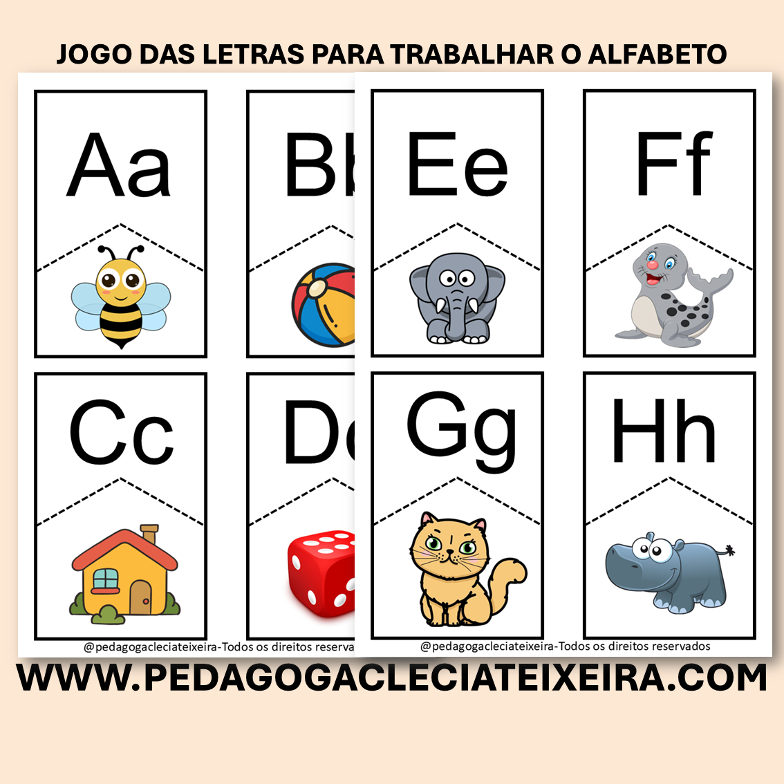 Jogo das letras para trabalhar o alfabeto