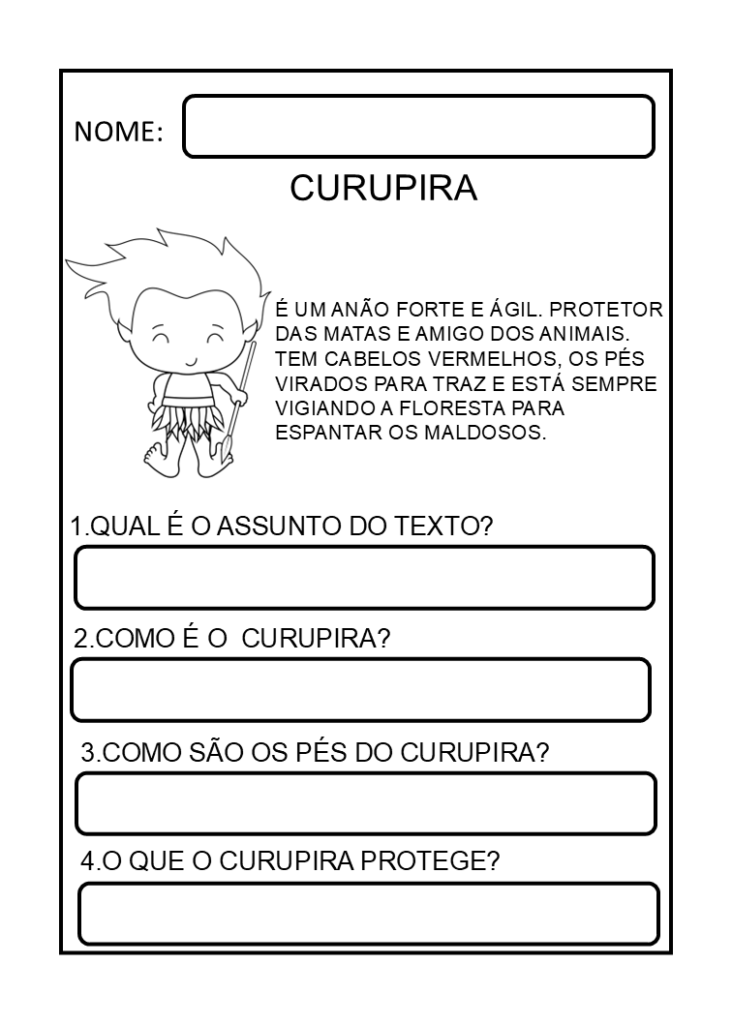 Folclore: pequenos textos lendas brasileiras