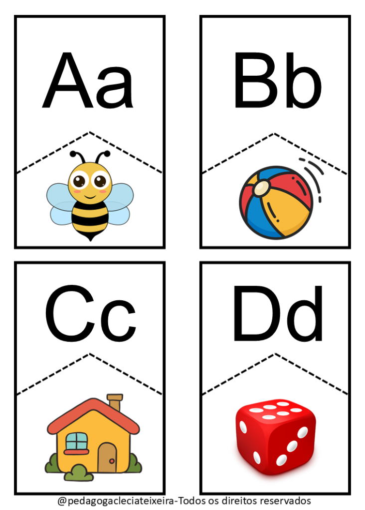 Jogo das letras para trabalhar o alfabeto