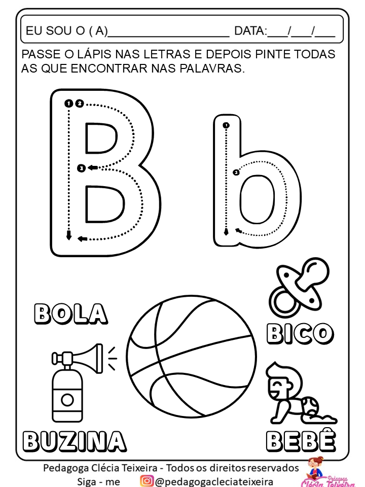 Trabalhando letras tracejadas e letras grandes