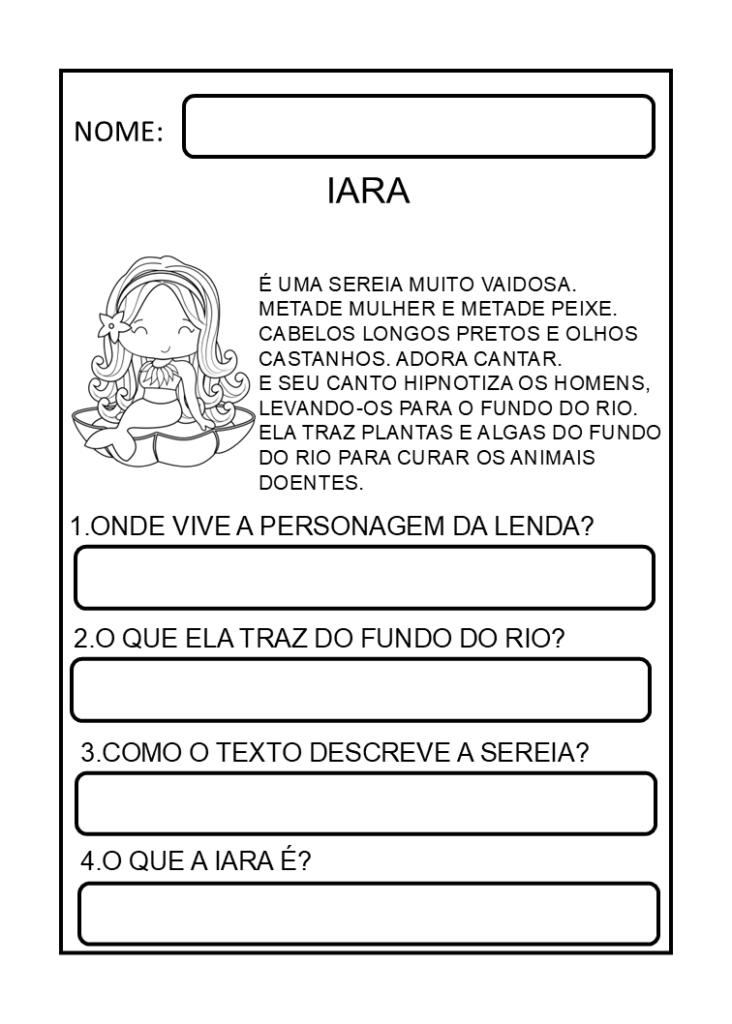 Folclore: pequenos textos lendas brasileiras