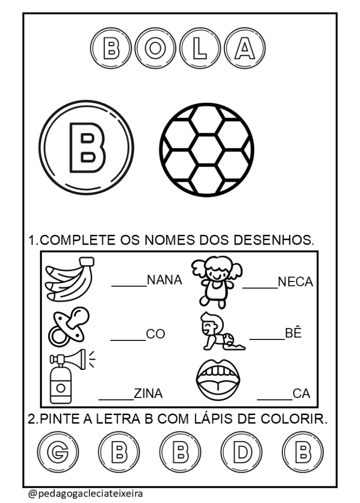 Atividades de alfabetização - alfabeto de A a z