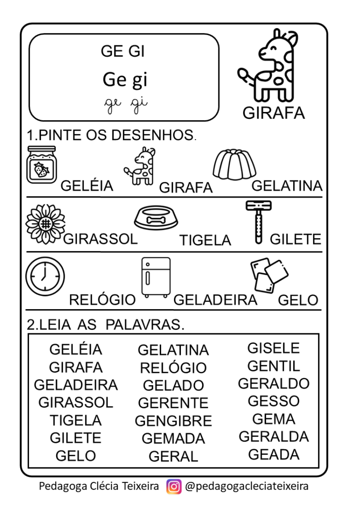 Sílabas complexas para alfabetização