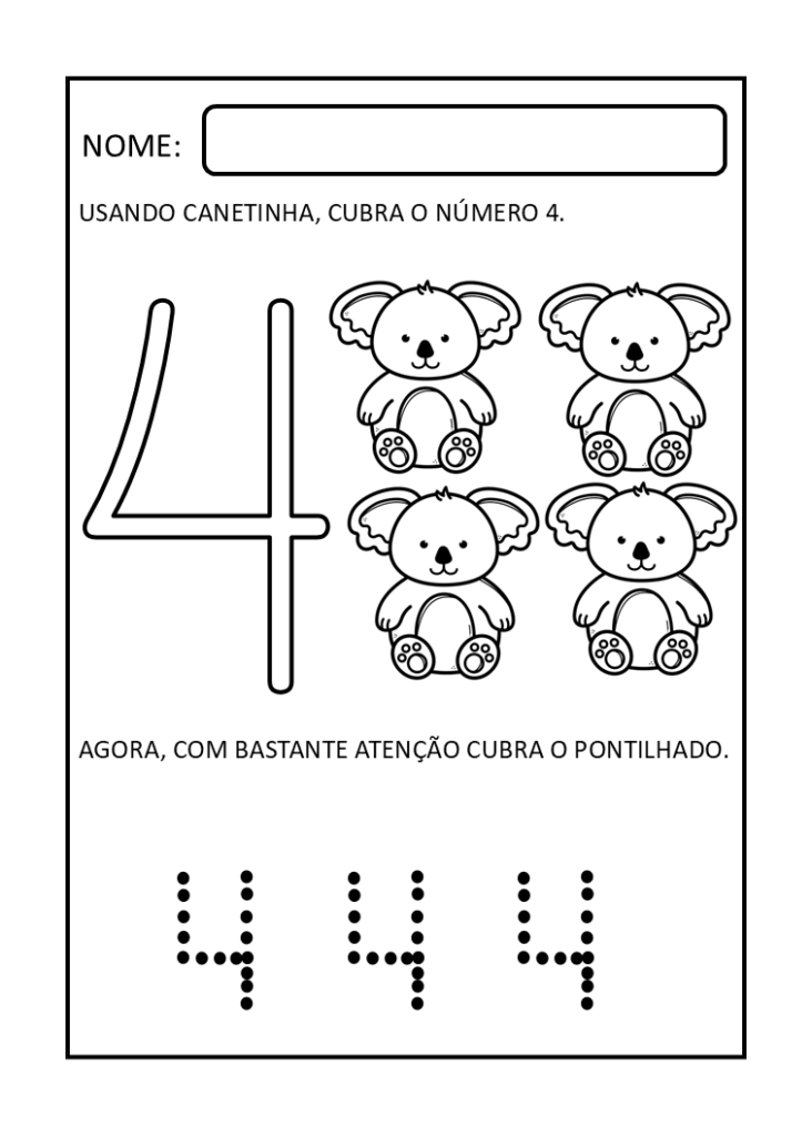 Trabalhando números na educação infantil