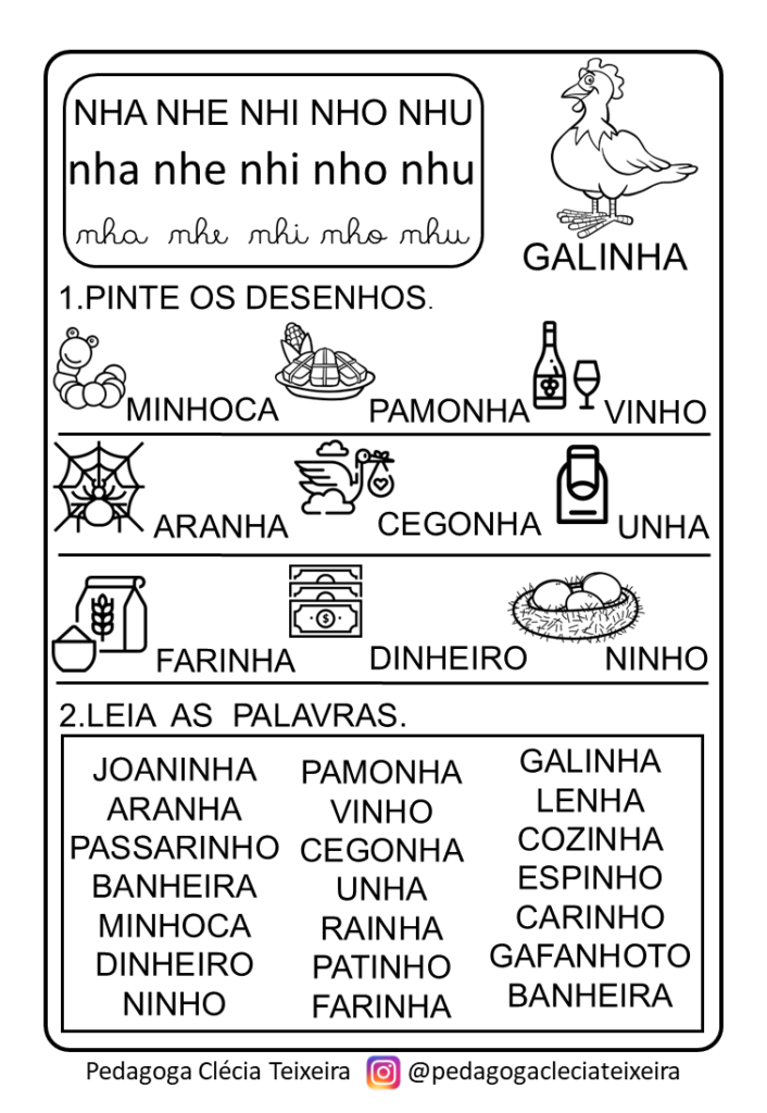 Sílabas complexas para alfabetização