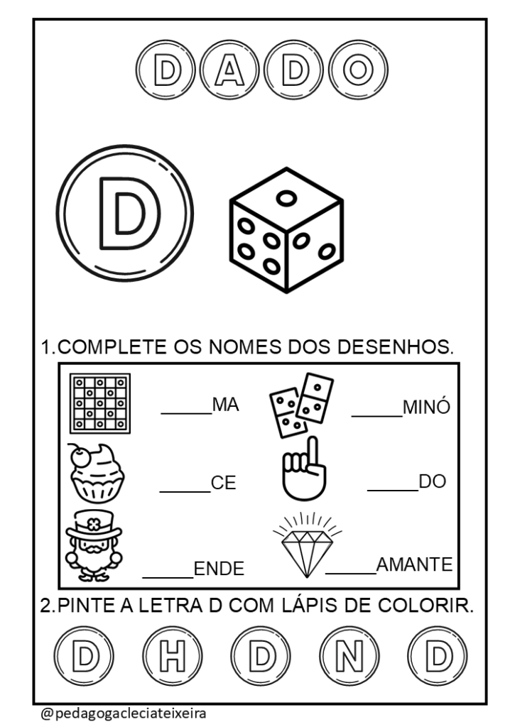 Atividades de alfabetização - alfabeto de A a z