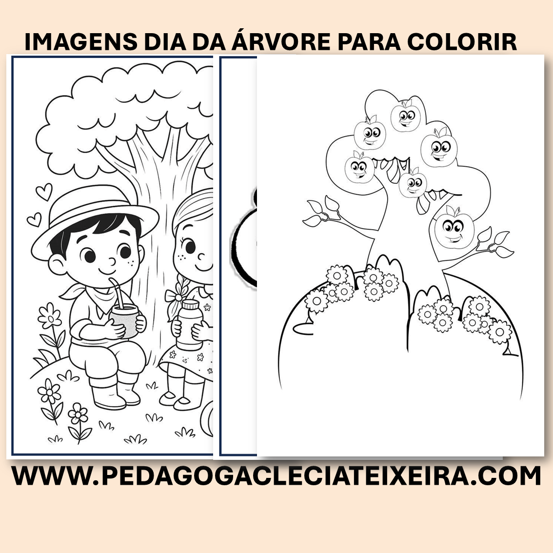 Imagens dia da árvore para colorir