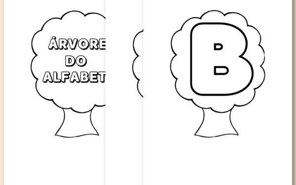 Árvore do alfabeto para colorir